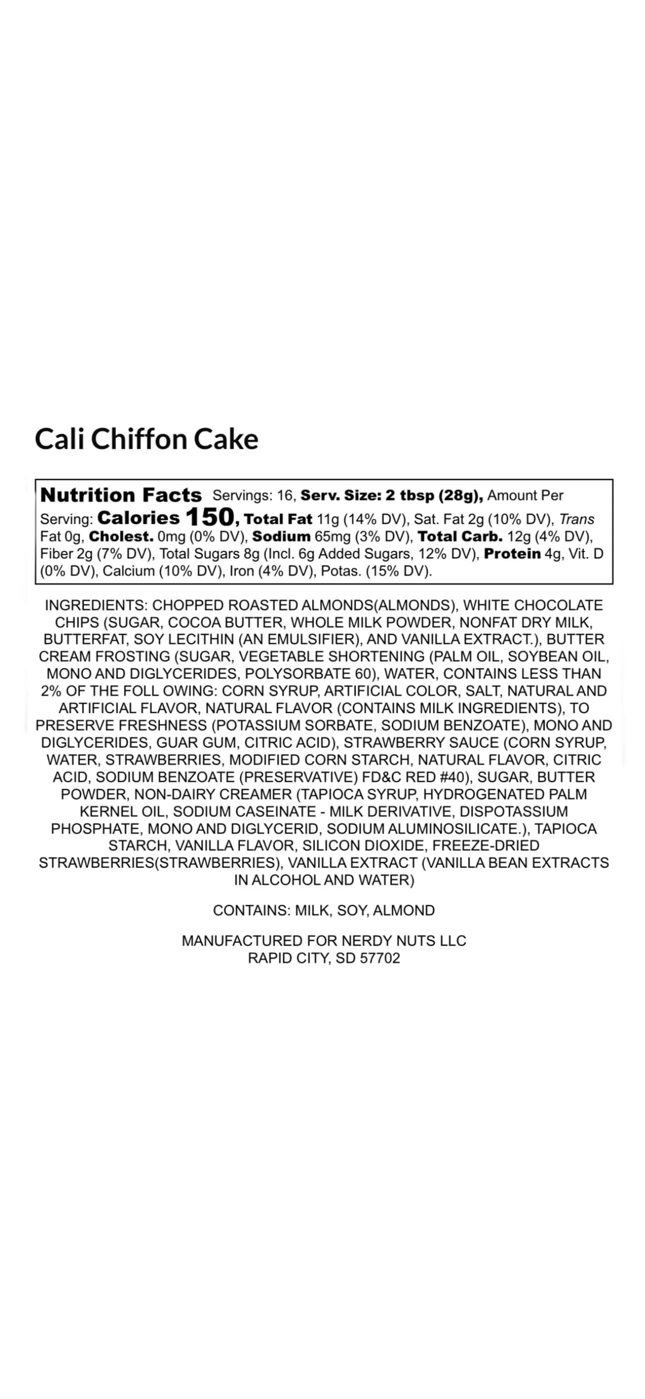 Cali Chiffon Cake Almond Butter Treat - Image 4