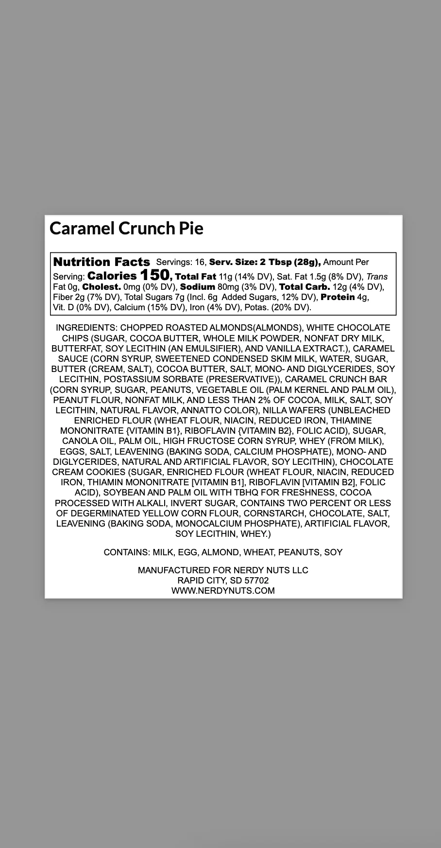 Caramel Crunch Pie Almond Butter Treat - Image 4