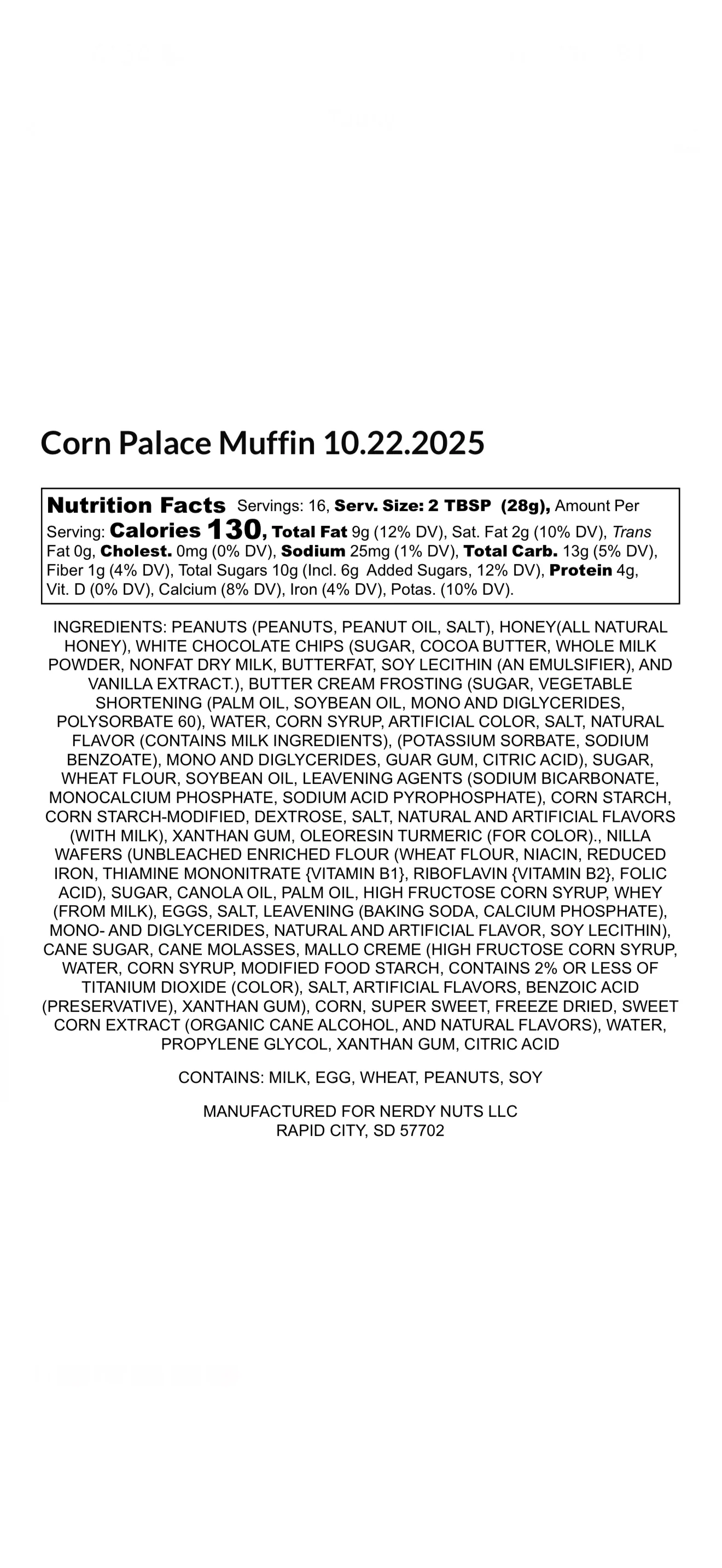 Corn Palace Muffin Peanut Butter Treat - Image 3
