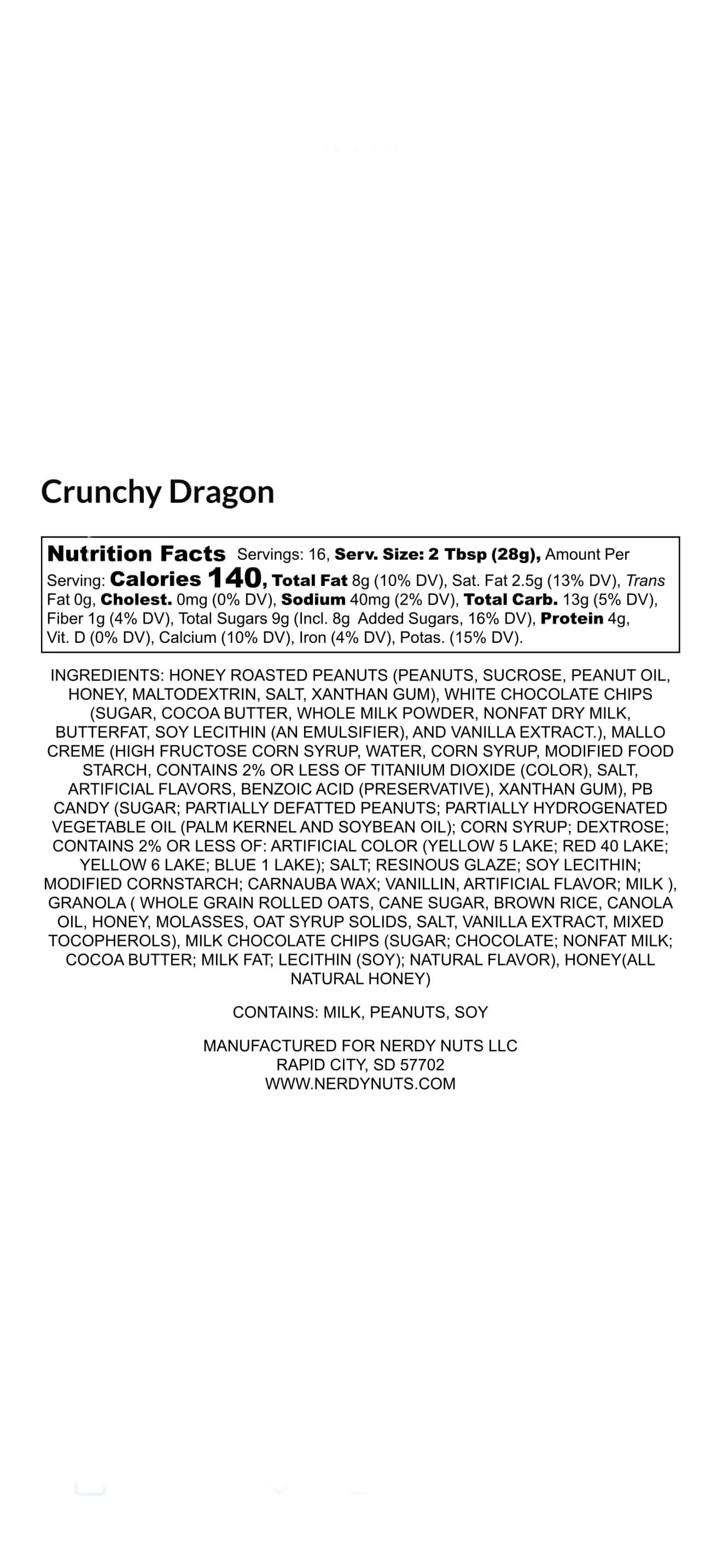 Crunchy Dragon (Granola Bar) Peanut Butter Treat - Image 3