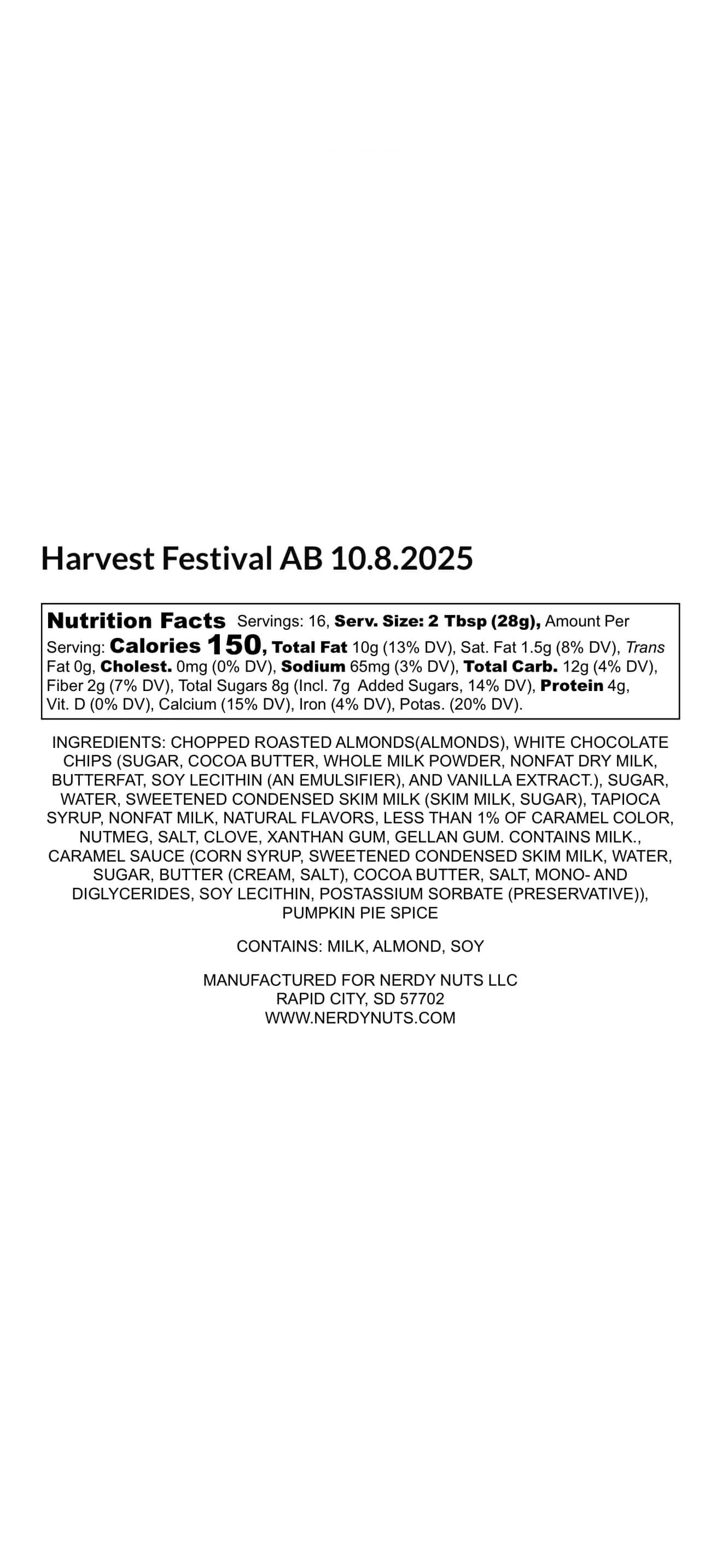 Harvest Festival Almond Butter - Image 4